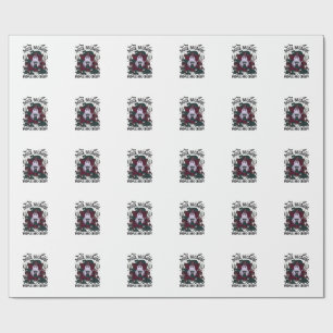 Dogs Because People Are Creepy Haloween Ghost Goth Wrapping Paper