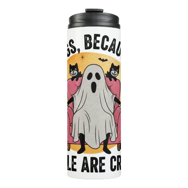 Dogs Because People Are Creepy Thermal Tumbler (Front)