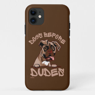 DOGS BEFORE DUDES Olde English Bulldog funny dog iPhone 11 Case