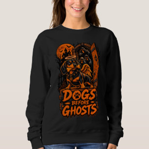 Dogs Before Ghosts Dachshund Halloween Funny Guard Sweatshirt