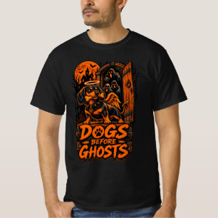 Dogs Before Ghosts Dachshund Halloween Funny Guard T-Shirt