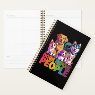 Dogs Before People Funny Dog Lover Quote Design Planner