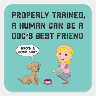 Dogs best friend beverage square sticker