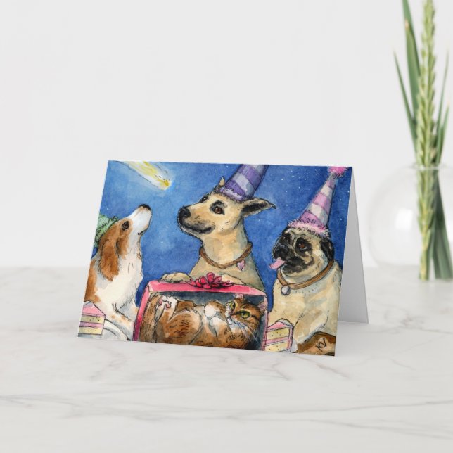 Dog's birthday party card (Front)