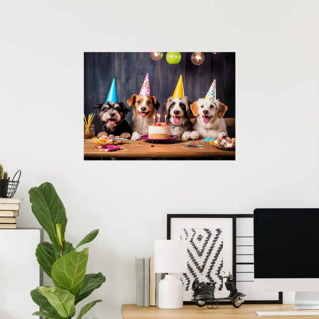 Dogs' Birthday Party Poster (Home Office)
