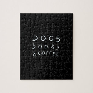 Dogs Books and Coffee Jigsaw Puzzle