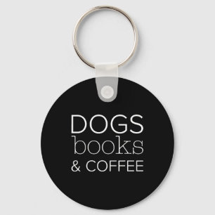 Dogs Books Coffee Bookworm Dog Mum Key Ring