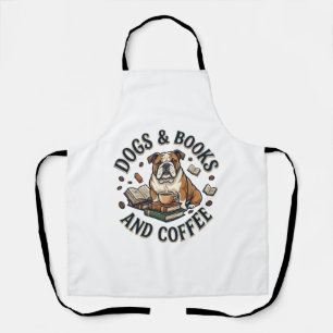 Dogs Books Coffee Bulldog Stack Cup_1 Apron