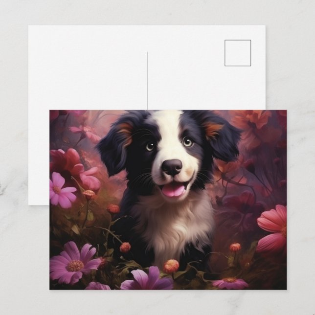 Dogs Bouquet Postcard (Front/Back)