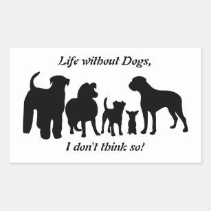 Dogs breed silhouette group black stickers