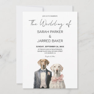 Dogs Bride & Groom Wedding Invitation