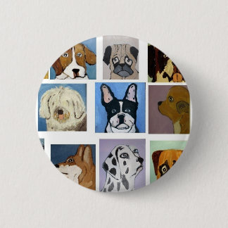 dogs by eric ginsburg 6 cm round badge