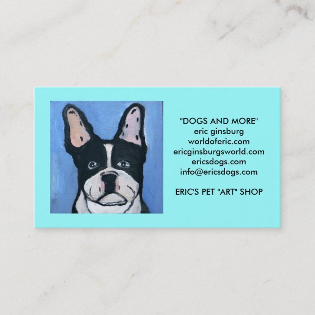 dogs by eric ginsburg business card (Front)