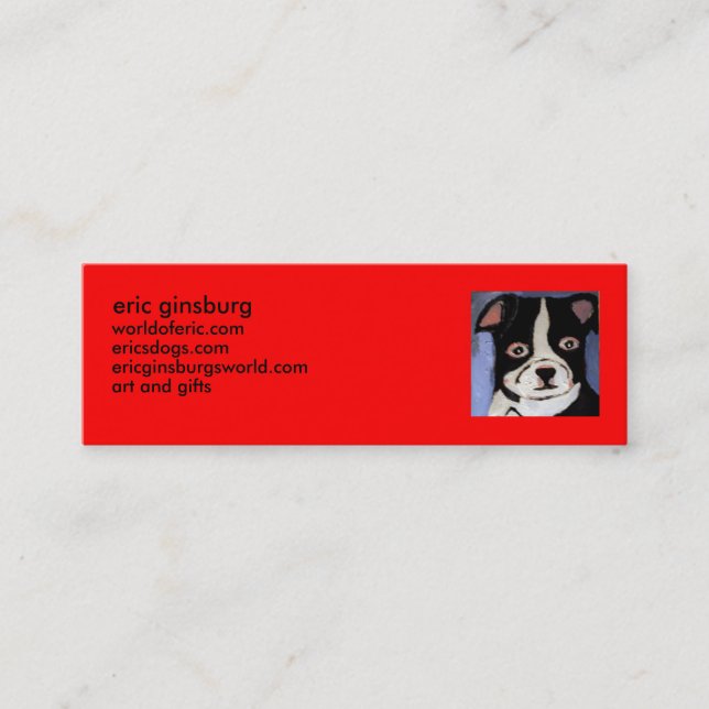 dogs by eric ginsburg mini business card (Front)