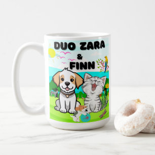 Dogs, Cats, Feathered Delights Amidst Nature Coffee Mug