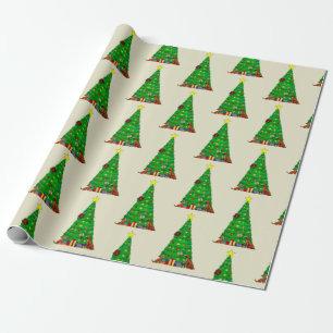 Dog's Christmas Tree wrapping paper