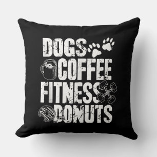 Dogs Coffee Ness Doughnuts Gym Foodie Workout Ness Cushion