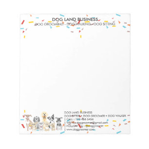 Dogs Confetti Geometric Notepad