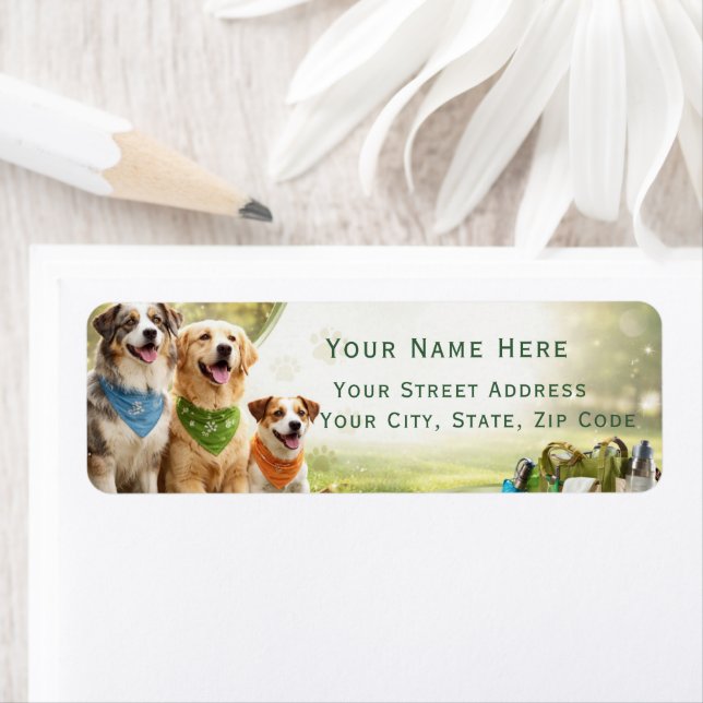 Dogs Custom Return Address Label (Insitu)