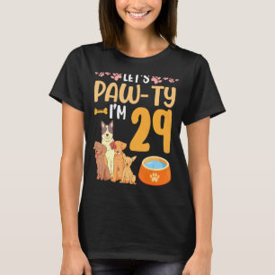 Dogs Dance Together My Birthday Let's Pawty I'm 29 T-Shirt