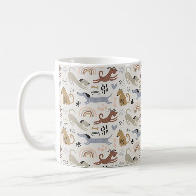 Dogs, Dogs and More Dogs Coffee Mug (Left)