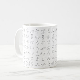 Dogs doing yoga, doggy yoga pose coffee mug