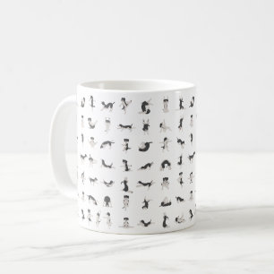 Dogs doing yoga, doggy yoga pose coffee mug