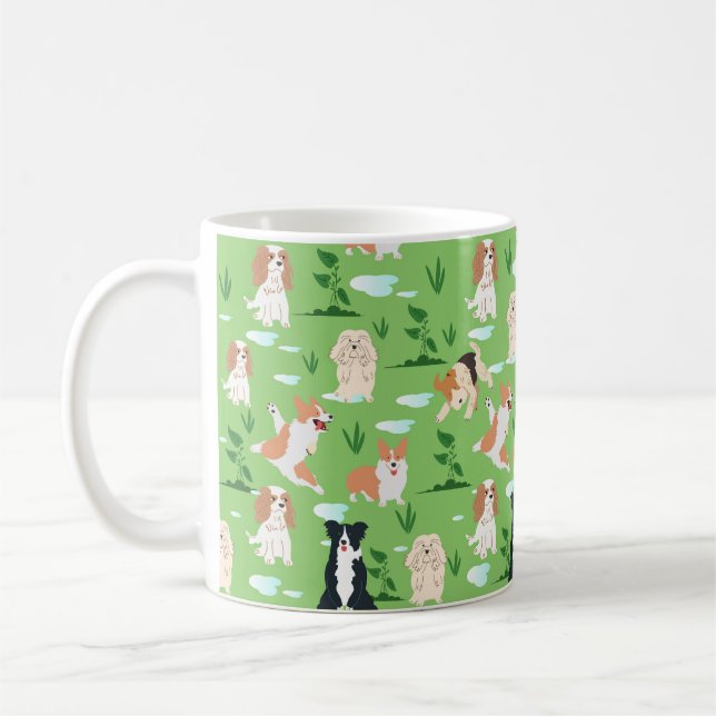 Dogs Doodle Coffee Mug (Left)