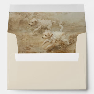 Dogs - Envelope for Card size 12.7 x 17.8 cm