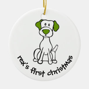 Dog's First Christmas Ceramic Ornament