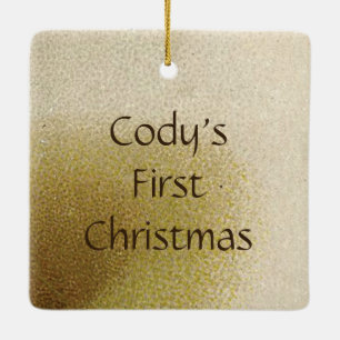 Dog's First Christmas Ornament Customisable