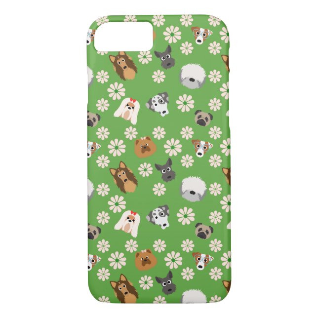 Dogs & Flowers Case-Mate iPhone Case (Back)