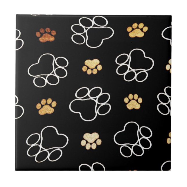 Dogs footsteps patterns tile (Front)