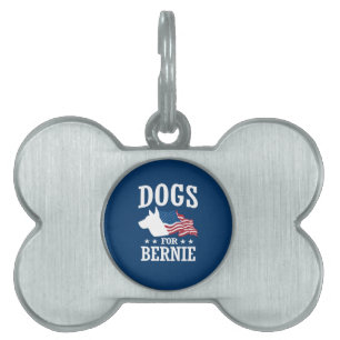 DOGS FOR BERNIE SANDERS PET NAME TAG