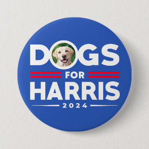 Dogs for Harris 2024 custom Personalised dog photo 7.5 Cm Round Badge