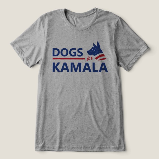 Dogs for Kamala  Tri-Blend Shirt (Design Front)