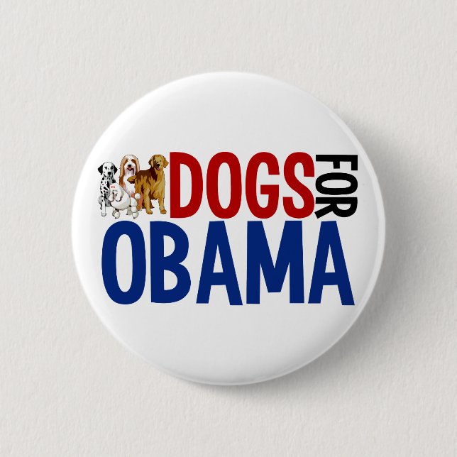 Dogs for Obama 6 Cm Round Badge (Front)