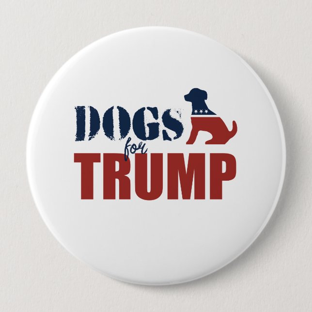 Dogs for Trump 10 Cm Round Badge (Front)