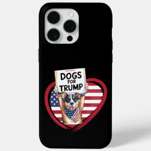 Dogs for Trump: Paw-litical Patriots iPhone 15 Pro Max Case