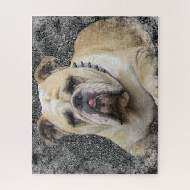 Dogs, français bulldogge, grim looking jigsaw puzzle (Vertical)