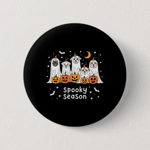 Dogs Ghosts Cute Dogs Dressed As Ghost Funny Hallo 6 Cm Round Badge