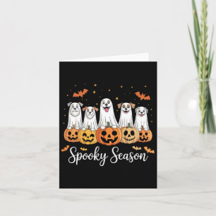 Dogs Ghosts Cute Dogs Dressed As Ghost Funny Hallo Card