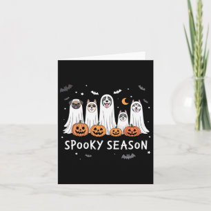 Dogs Ghosts Cute Dogs Dressed As Ghost Funny Hallo Card