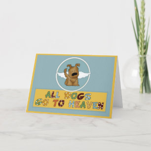 Dog's Go to Heaven Pet Sympathy Greeting Card