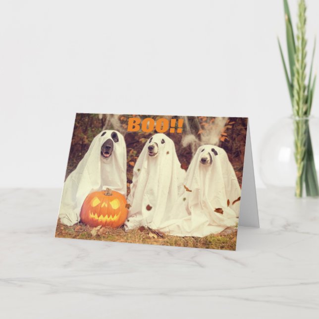  DOGS HAPPY HALLOWEEN CARD (Front)