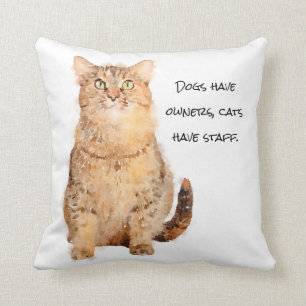 Dogs have owners, cats have staff. cushion