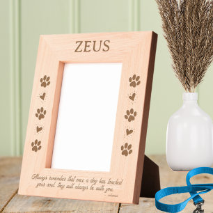 Dogs have touched your soul Pet natural Etched Frames