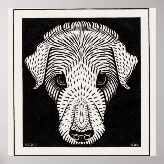 Dog's head (1920) by Julie de Graag (1877-1924) Poster