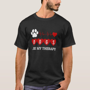 Dogs Heartbeat Heartline Pet Lover Animal Gift Men T-Shirt