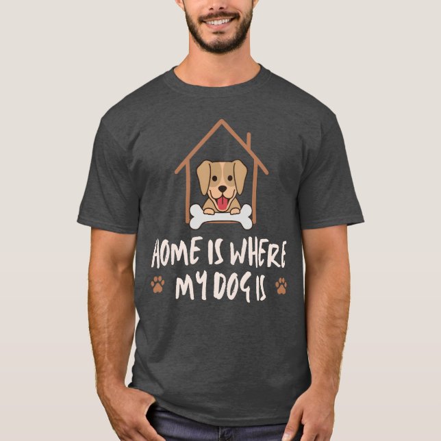 Dogs Home is where my dog is friends boy T-Shirt (Front)